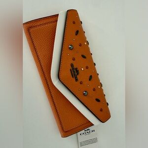 Coach Brown Embellished Wallet